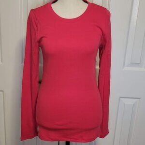 J.Crew Perfect Fit Long Sleeve Tee – Size Medium, Bright Pink
